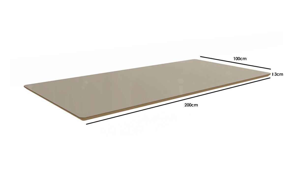 Sala Jantar Mesa Mira Premium Madeira Maciça c/ Tampo Madeirado c/ Vidro 200x100cm e 8 Cadeiras Lara - Kappesberg
