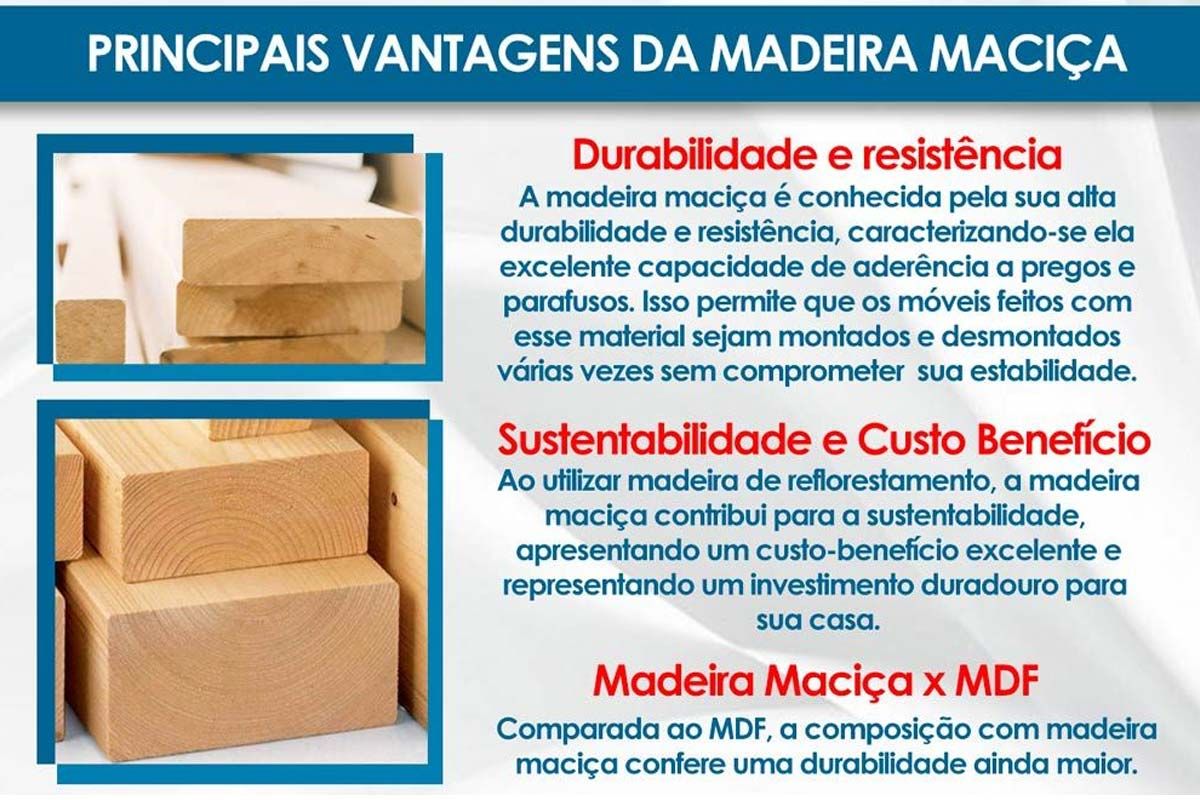 Sala Jantar Mesa Elma Premium Madeira Maciça c/ Tampo Madeirado c/ Vidro 160x90cm e 6 Cadeiras Lara - Kappesberg