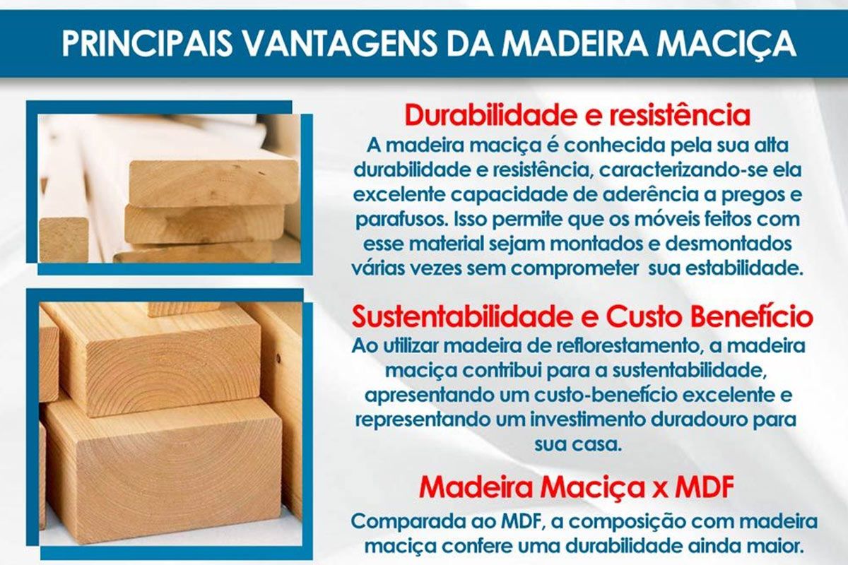 Sala Jantar Mesa Mila Premium Madeira Maciça c/ Tampo Madeirado 170x90cm e 6 Cadeiras Lila - Kappesberg