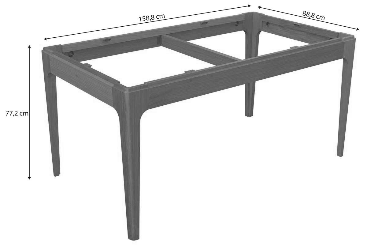 Sala Jantar Mesa Mira Premium Madeira Maciça c/ Tampo Madeirado c/ Vidro 200x100cm e 8 Cadeiras Lola - Kappesberg
