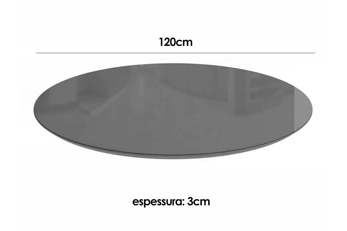 Sala Jantar Mesa Duna Premium Madeira Maciça c/ Tampo Madeirado c/ Vidro 120x120cm e 4 Cadeiras Stela - Kappesberg