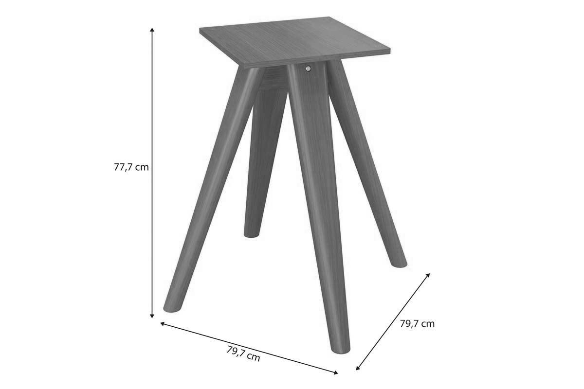 Sala Jantar Mesa Duna Premium Madeira Maciça c/ Tampo Madeirado c/ Vidro 120x120cm e 4 Cadeiras Stela - Kappesberg