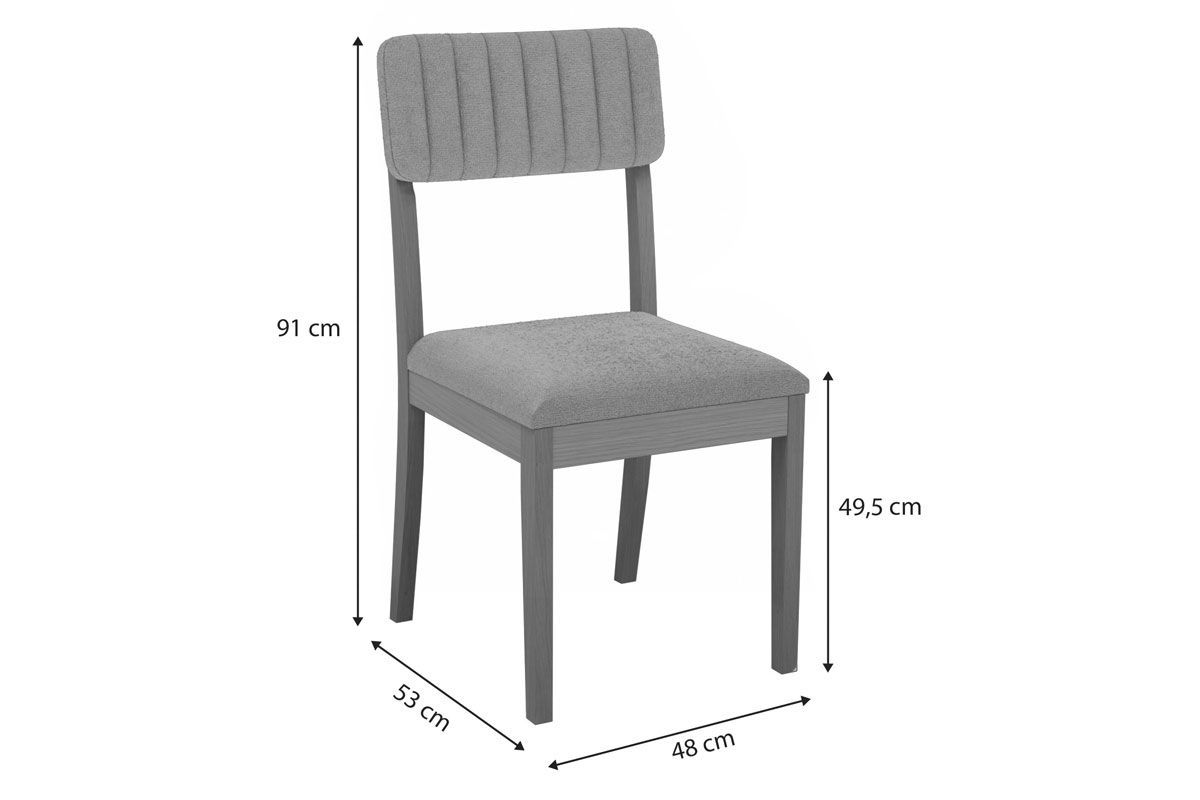 Sala Jantar Mesa Mira Premium Madeira Maciça c/ Tampo Madeirado c/ Vidro 200x100cm e 8 Cadeiras Telma - Kappesberg