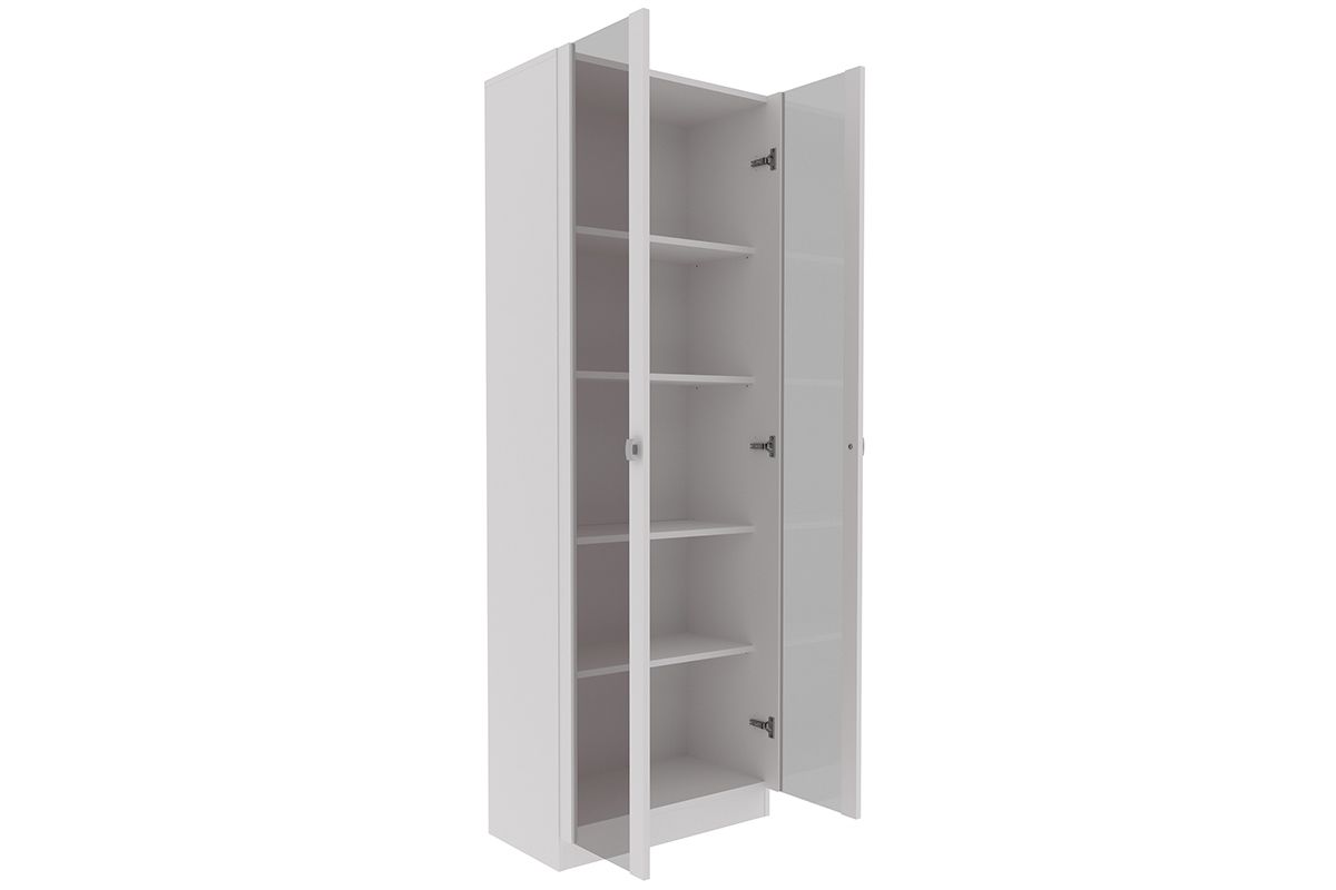 Armário Multiuso Lavanderia AM-3112 c/2 Portas c/Vidro Tecno MobiliBranco