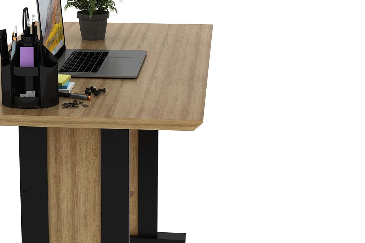 Mesa Computador ME-4194 Tecno MobiliAmêndoa/Preto Mesa Computador ME-4194 Tecno MobiliAmêndoa/Preto