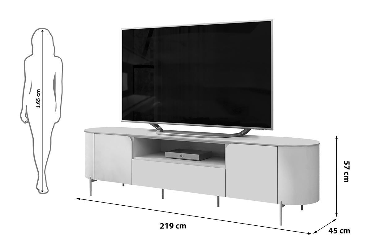 Rack Bancada c/ Painel p/ TV até 75 Pol Areta Led e Nicho 218x189cm - DJ Móveis