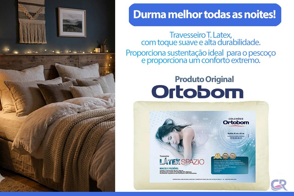 Travesseiro Látex Spazio Anatômico Ortobom