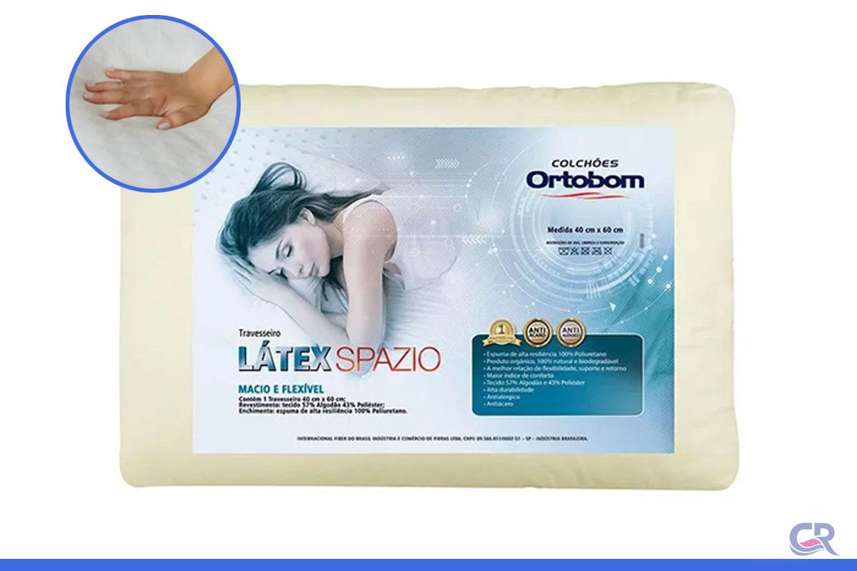 Travesseiro Látex Spazio Anatômico Ortobom