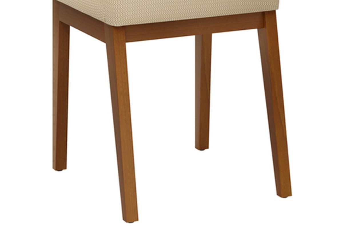 Sala Jantar Mesa Celeste c/ Tampo Madeirado Retangular 170x90cm e 6 Cadeiras Vitória - DJ Móveis
