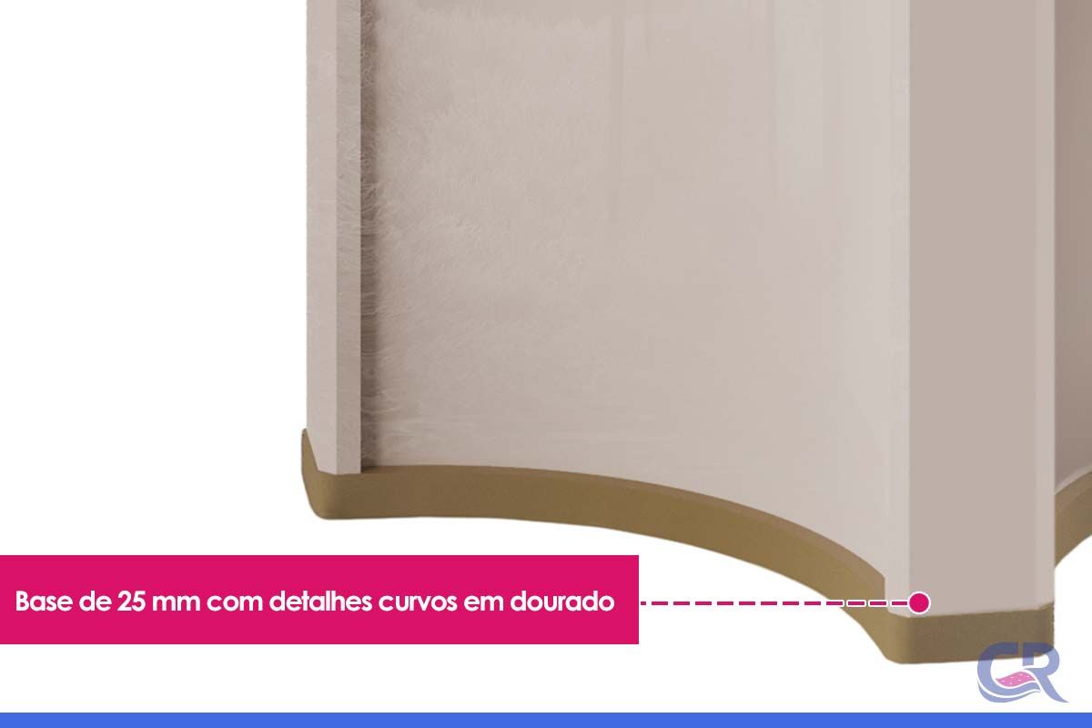 Sala de Jantar Completa Chanel c/ Tampo Madeirado c/ Vidro Orgânico 136x136cm e 6 Cadeiras Vitta - DJ Móveis