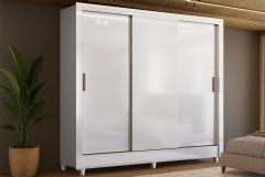 Guarda Roupa Casal França 3 Portas de Correr S. Andirá - Branco