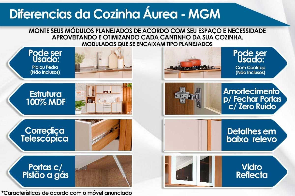 Cozinha Completa MGM 2 Peças Áurea C2P65