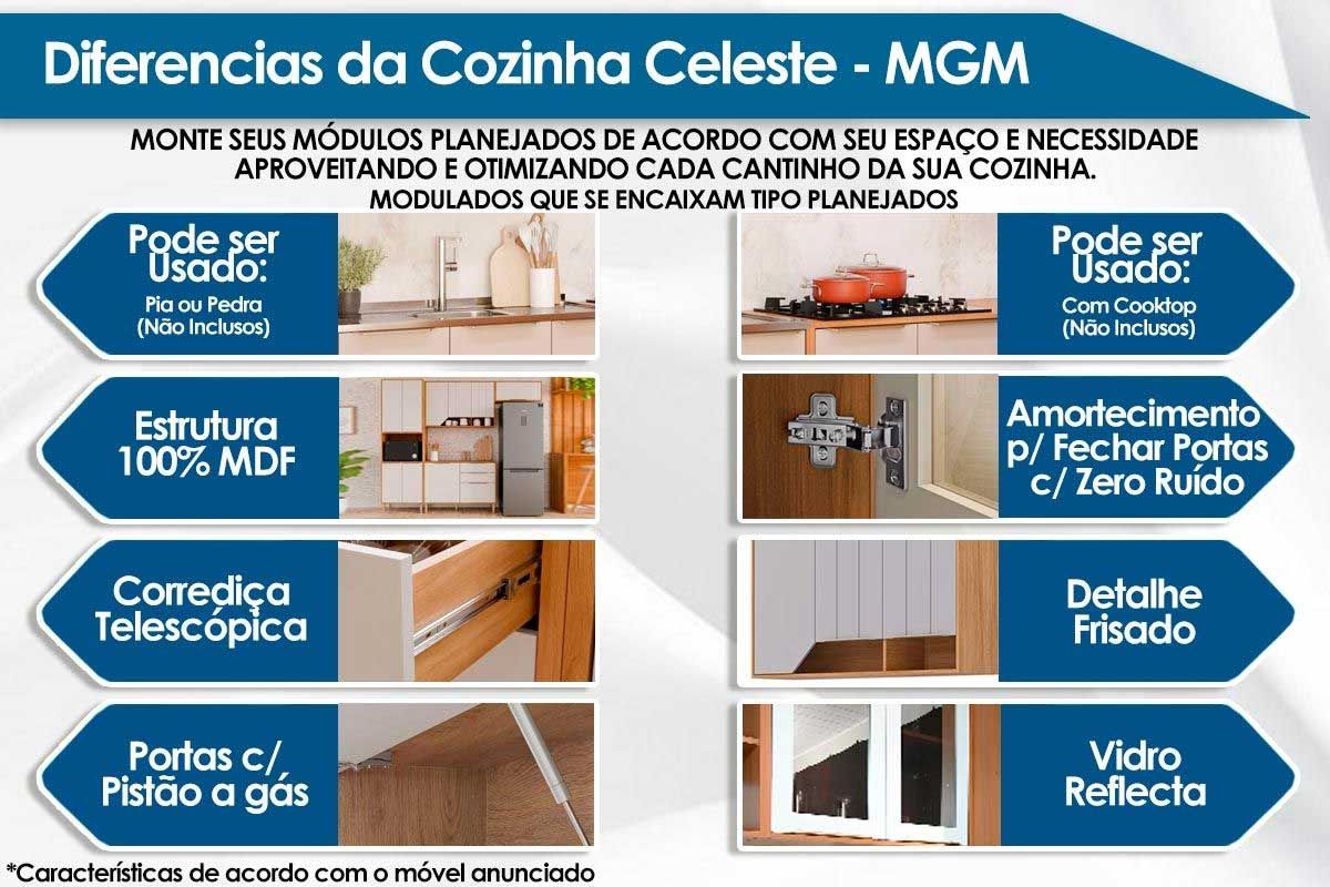 Cozinha Completa MGM 6 Peças Celeste C6P136