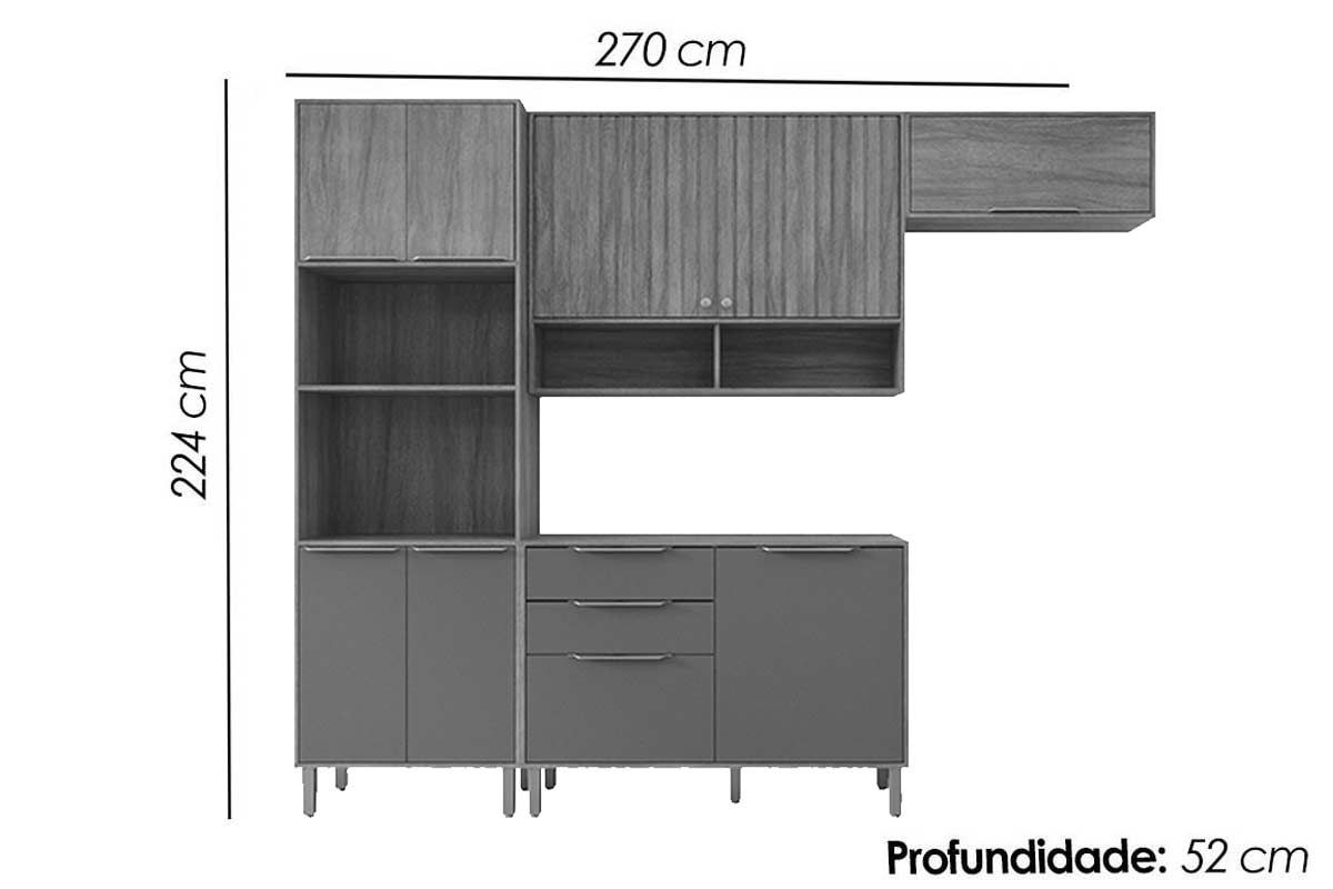 Cozinha Completa MGM 5 Peças Celeste C5P174