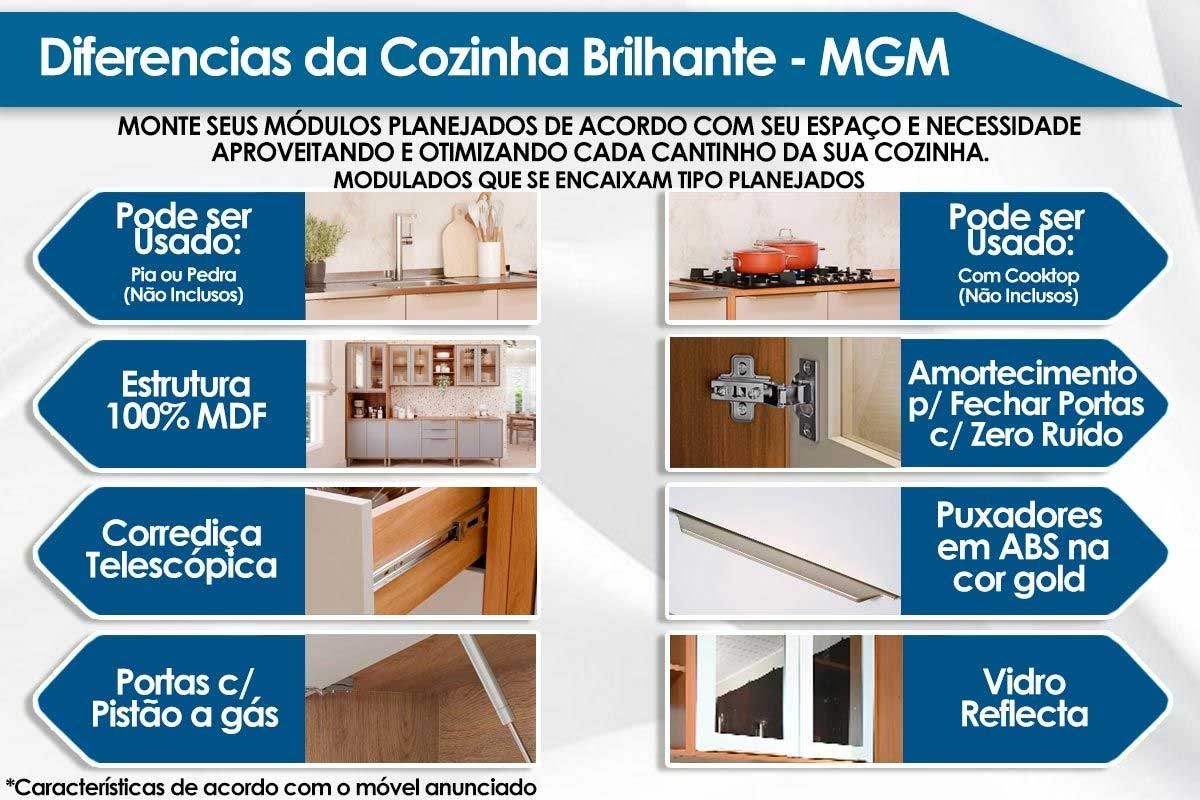 Cozinha Completa MGM 5 Peças Brilhante C5P179