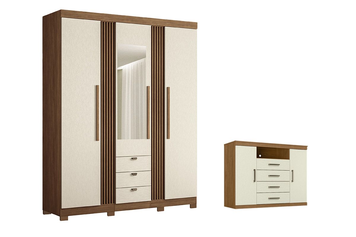 Conjunto Quarto Guarda Roupa + Cômoda QC235 S. Andirá