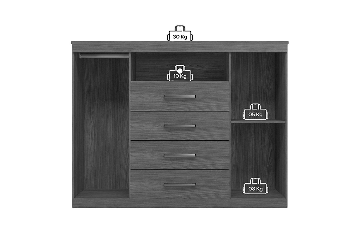 Conjunto Quarto Guarda Roupa + Cômoda QC235 S. Andirá