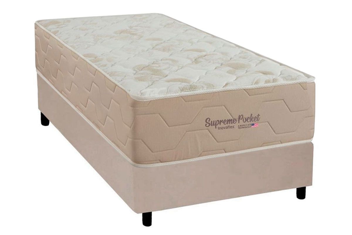 Cama Box CRC +Colchão Molas Supreme Inovaflex