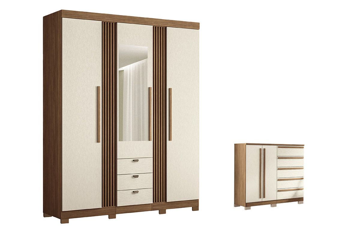 Conjunto Quarto Guarda Roupa + Cômoda QC236 S. Andirá
