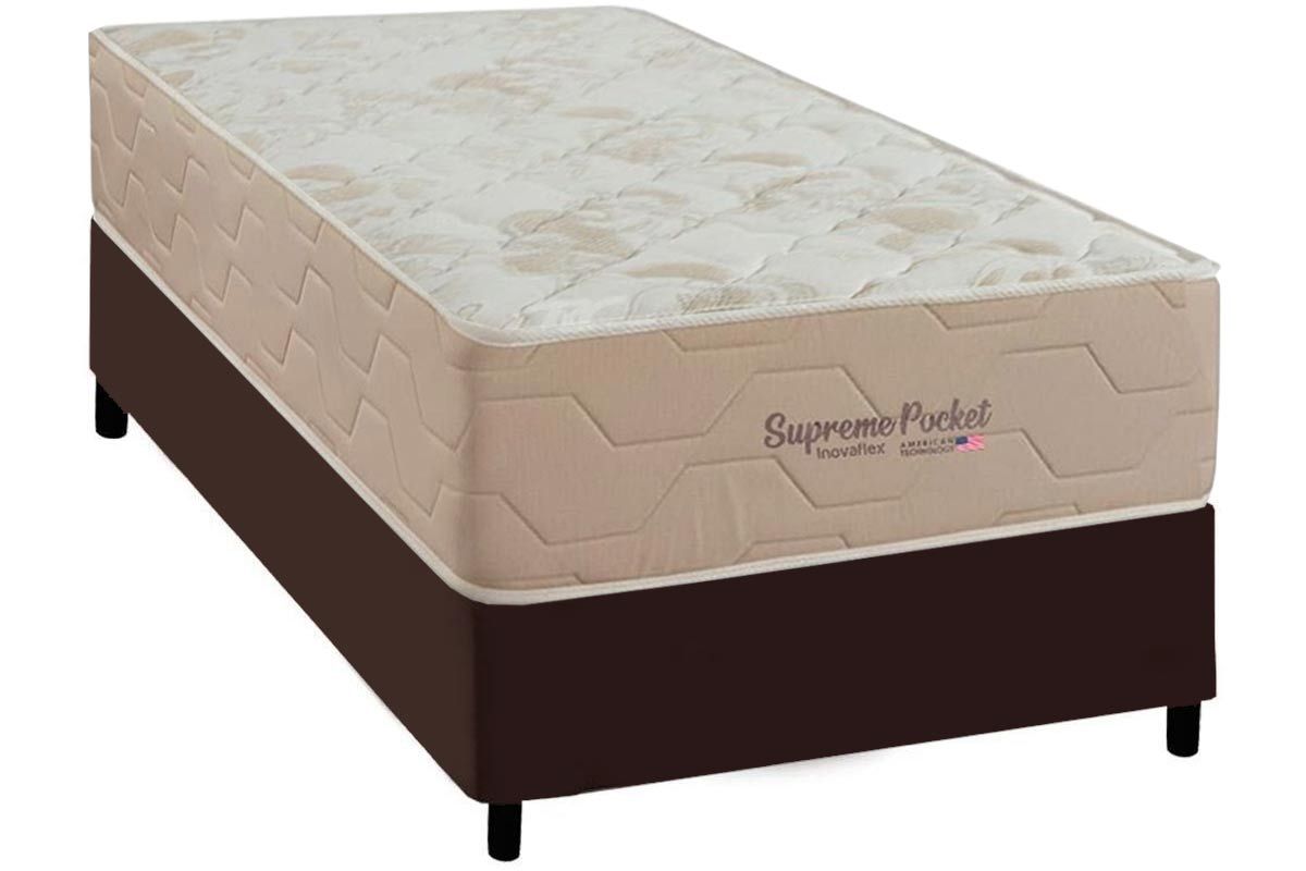 Cama Box CRC +Colchão Molas Supreme Inovaflex