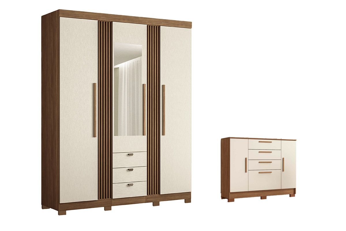 Conjunto Quarto Guarda Roupa + Cômoda QC237 S. Andirá