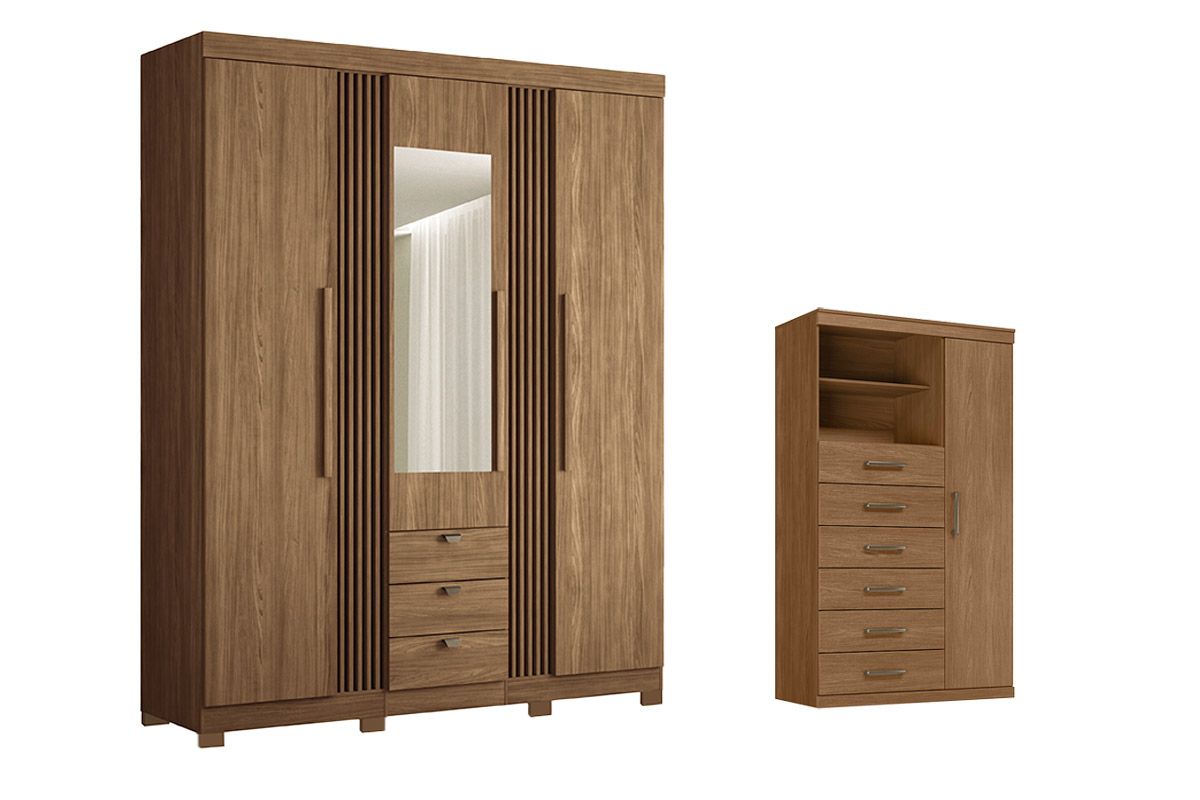 Conjunto Quarto Guarda Roupa + Cômoda QC238 S. Andirá
