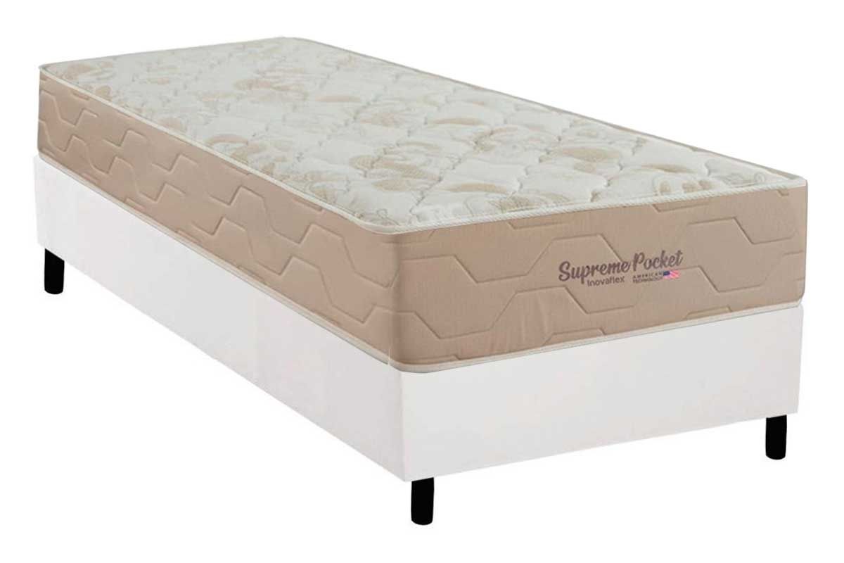 Cama Box CRC +Colchão Molas Supreme Inovaflex