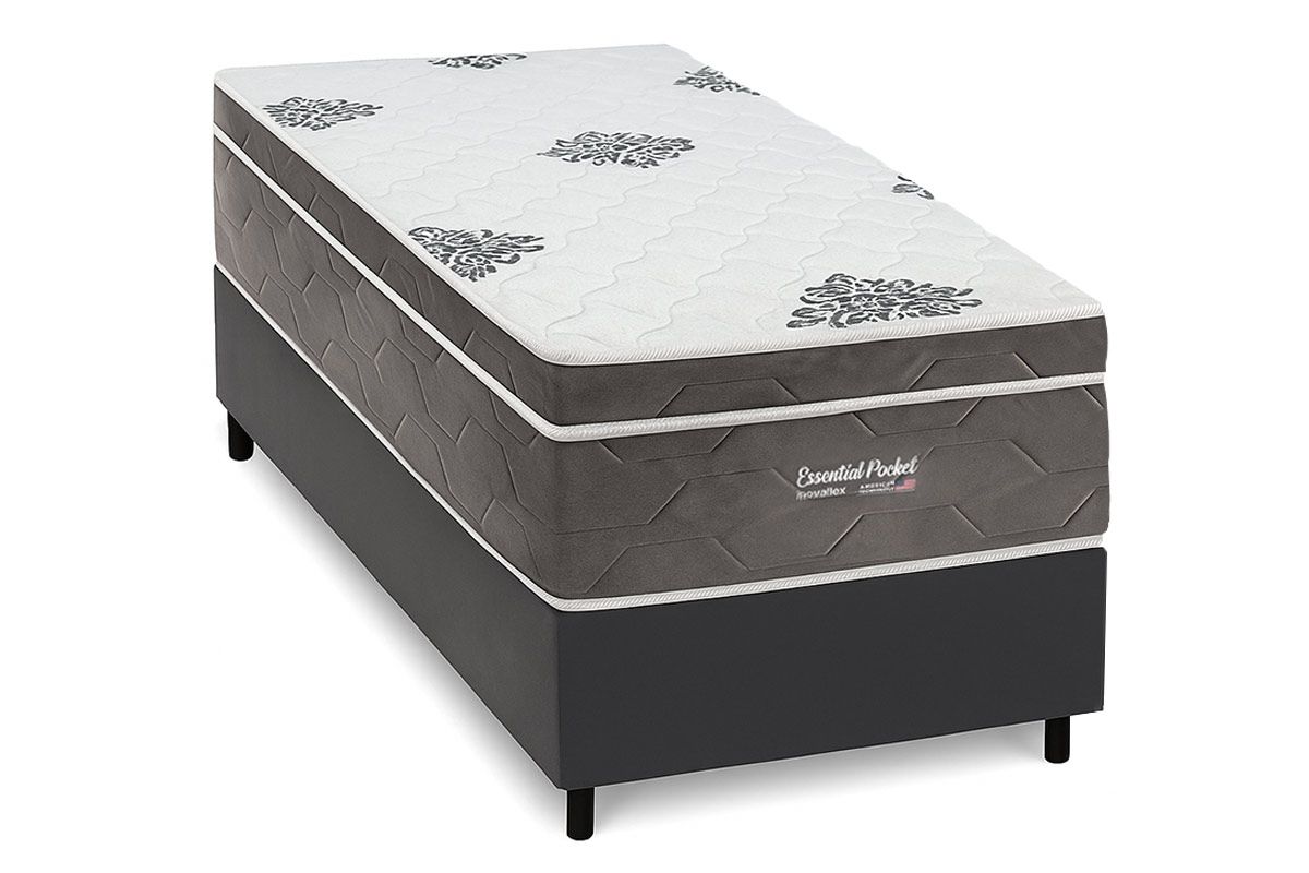 Cama Box CRC +Colchão Molas Essential Inovaflex