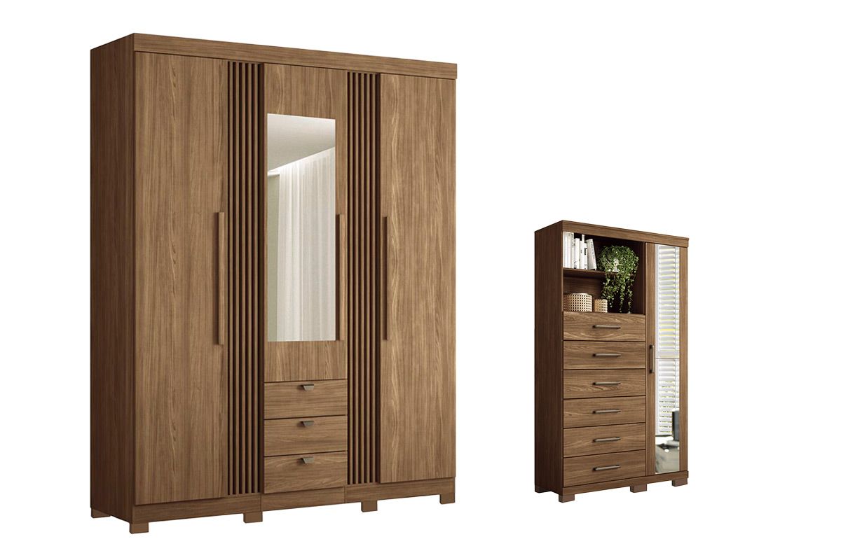 Conjunto Quarto Guarda Roupa + Cômoda QC240 S. Andirá