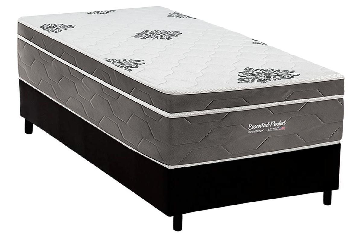 Cama Box CRC +Colchão Molas Essential Inovaflex