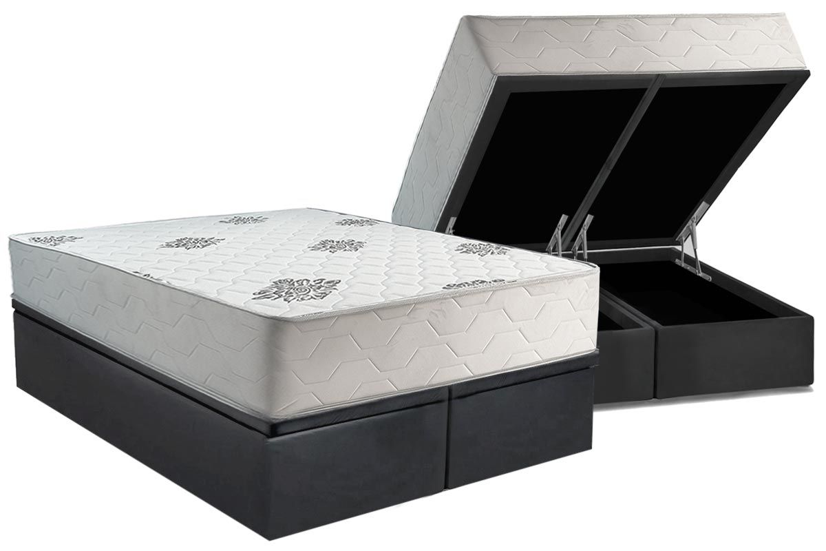 Cama Box Baú CRC +Colchão Ortopédico Comfort Inovaflex