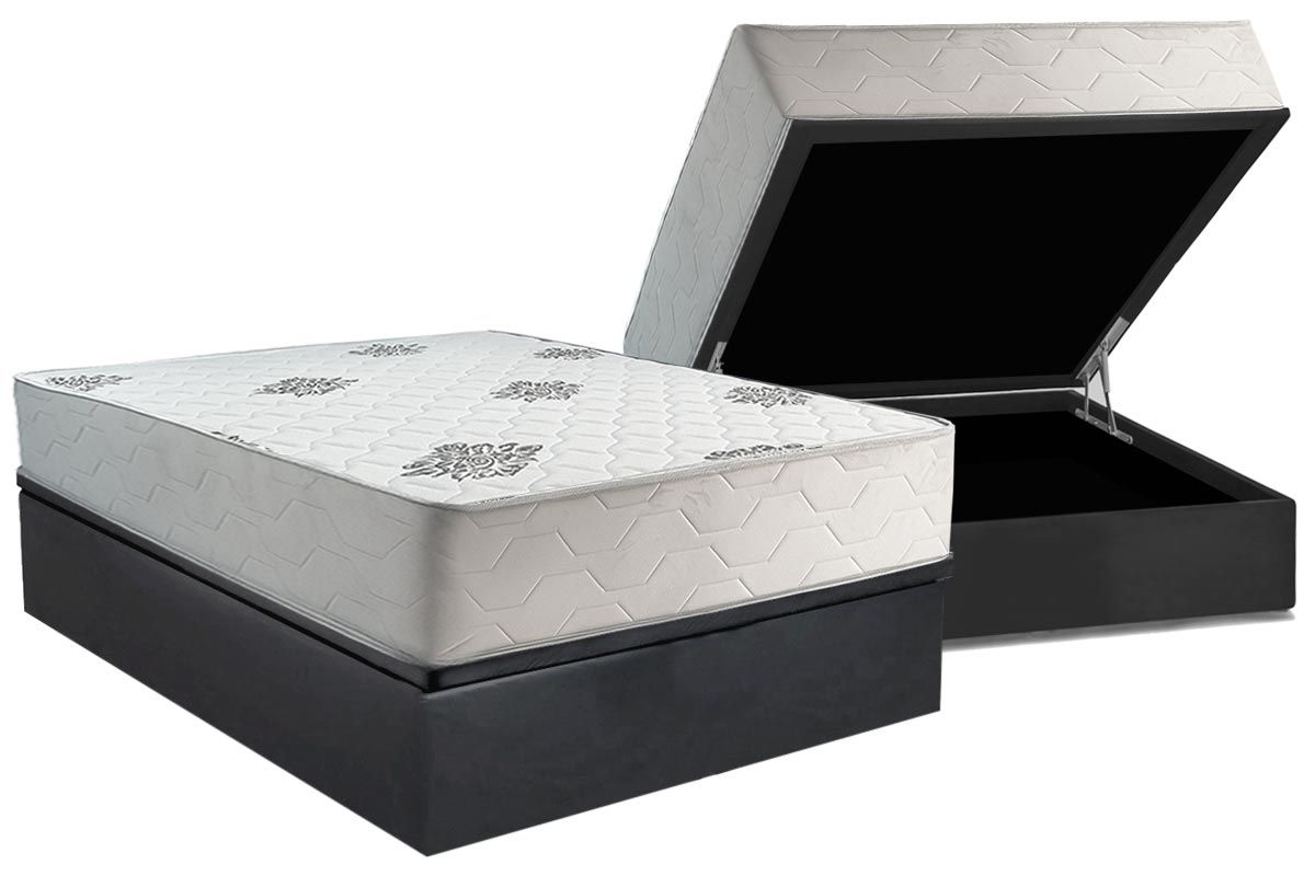 Cama Box Baú CRC +Colchão Ortopédico Comfort Inovaflex