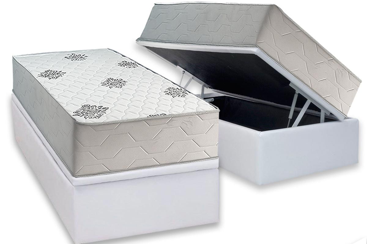 Cama Box Baú CRC +Colchão Ortopédico Premium Inovaflex
