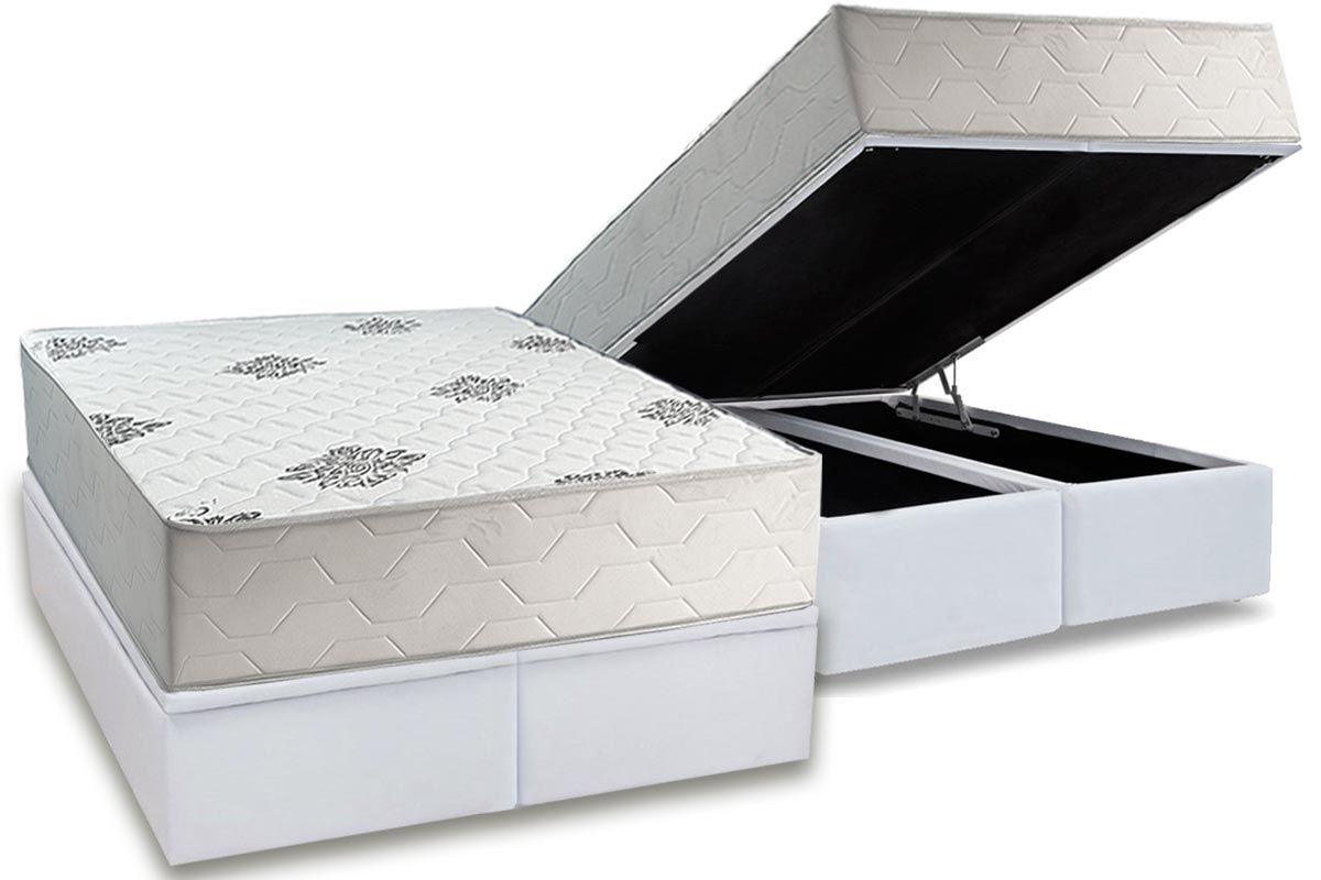 Cama Box Baú CRC +Colchão Ortopédico Premium Inovaflex