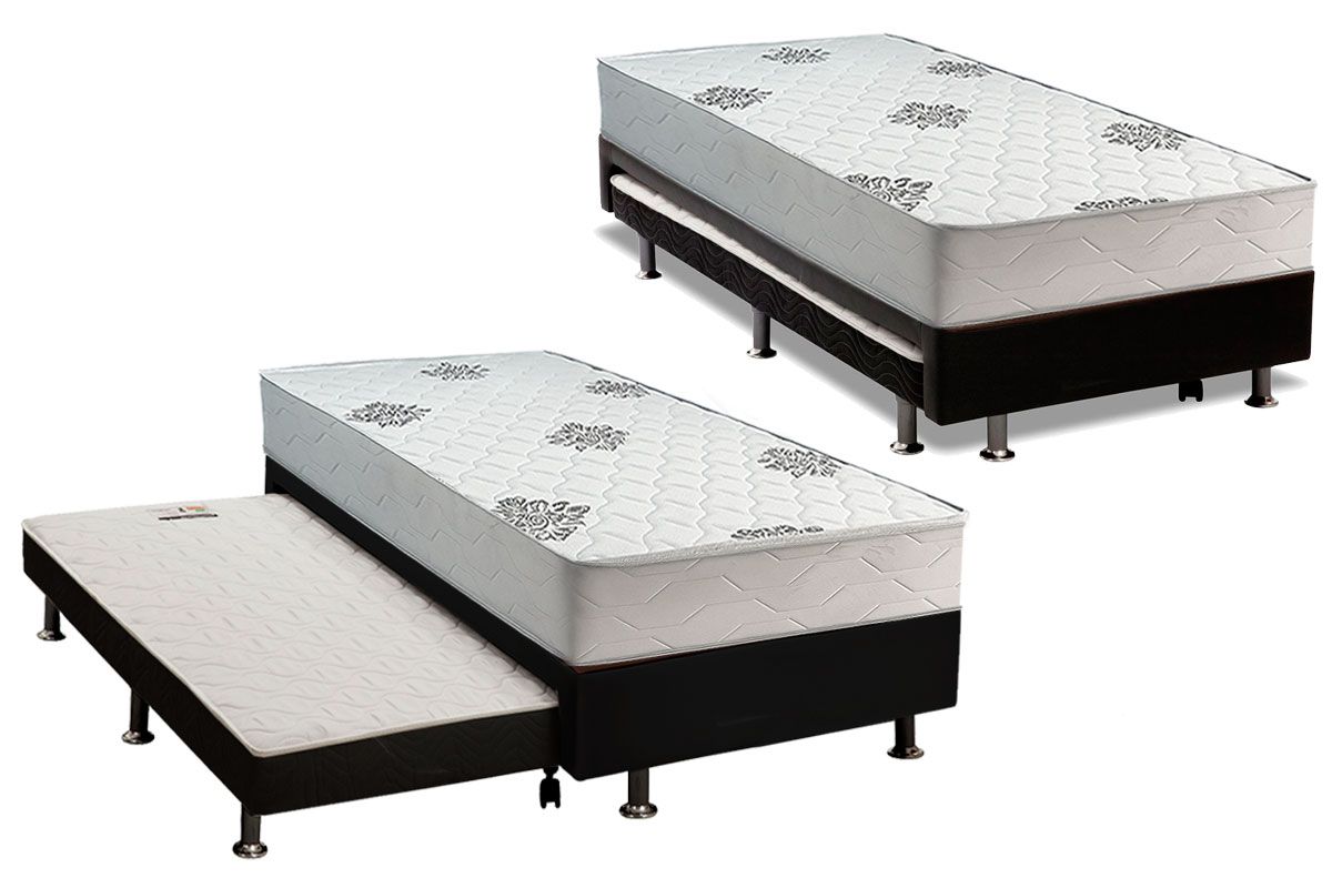Cama Box c/Aux CRC +Colchão Premium Inovaflex