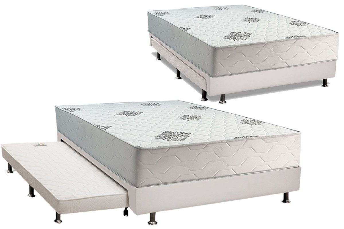 Cama Box c/Aux CRC +Colchão Premium Inovaflex