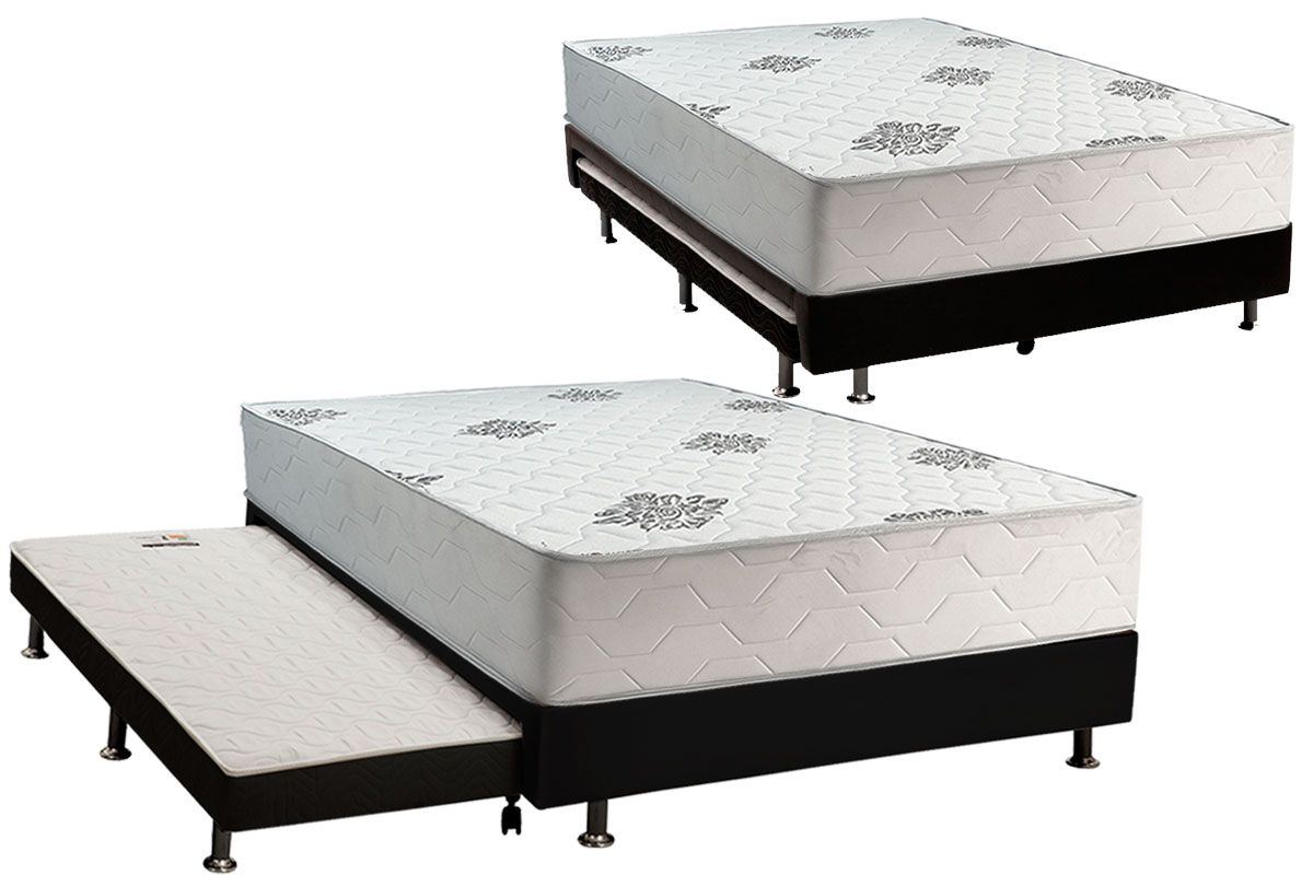 Cama Box c/Aux CRC +Colchão Premium Inovaflex
