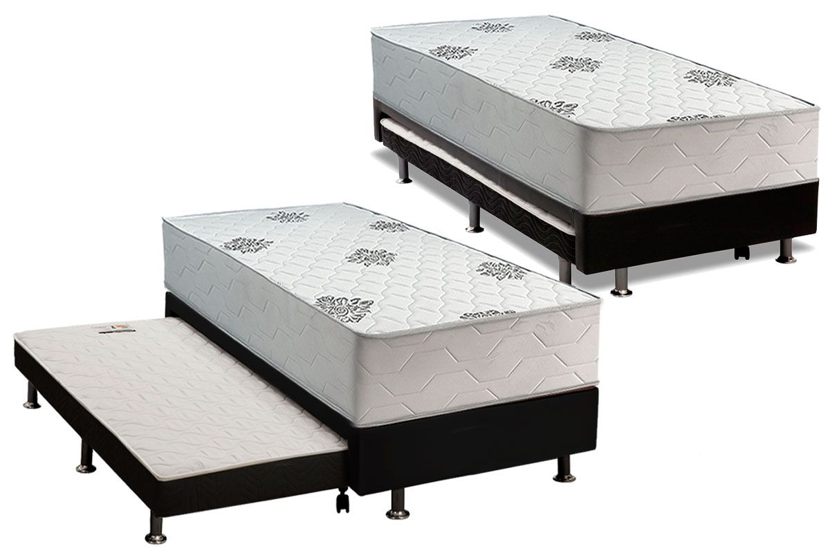 Cama Box c/Aux CRC +Colchão Premium Inovaflex