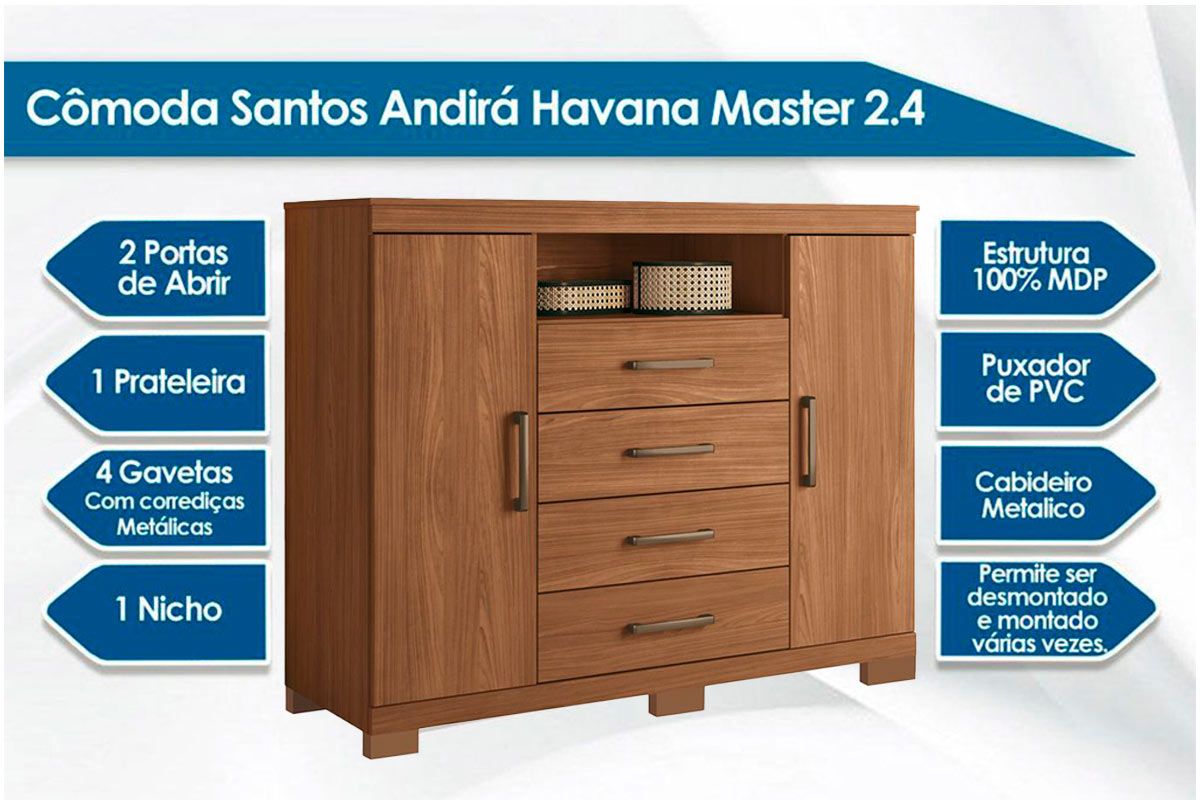 Conjunto Quarto Guarda Roupa + Cômoda QC268 S. Andirá