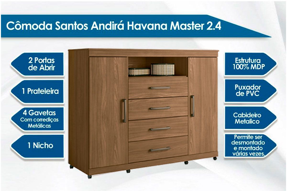 Conjunto Quarto Guarda Roupa + Cômoda QC277 S. Andirá