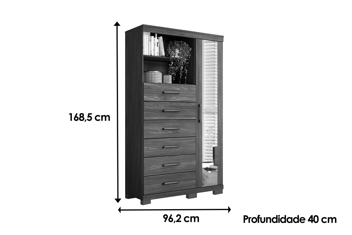 Conjunto Quarto Guarda Roupa + Cômoda QC292 S. Andirá