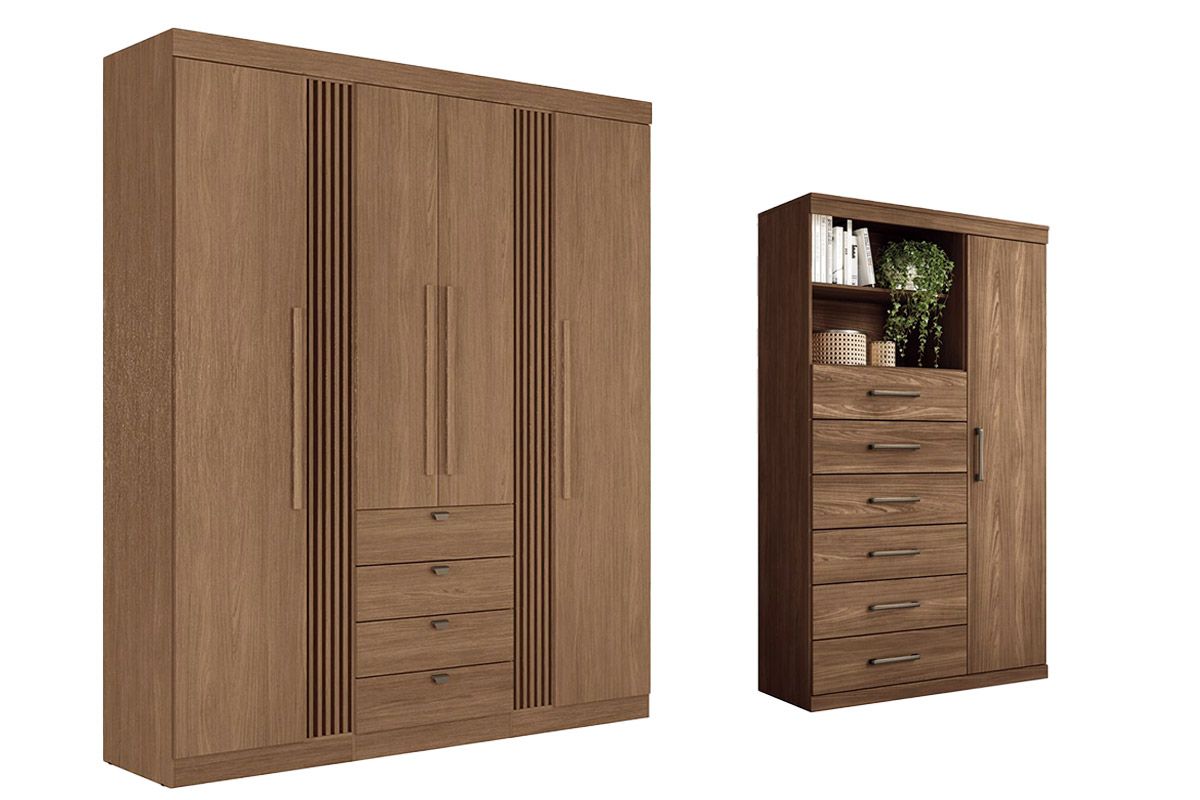 Conjunto Quarto Guarda Roupa + Cômoda QC300 S. Andirá