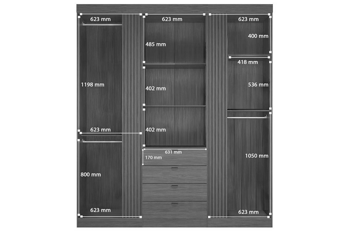 Conjunto Quarto Guarda Roupa + Cômoda QC302 S. Andirá