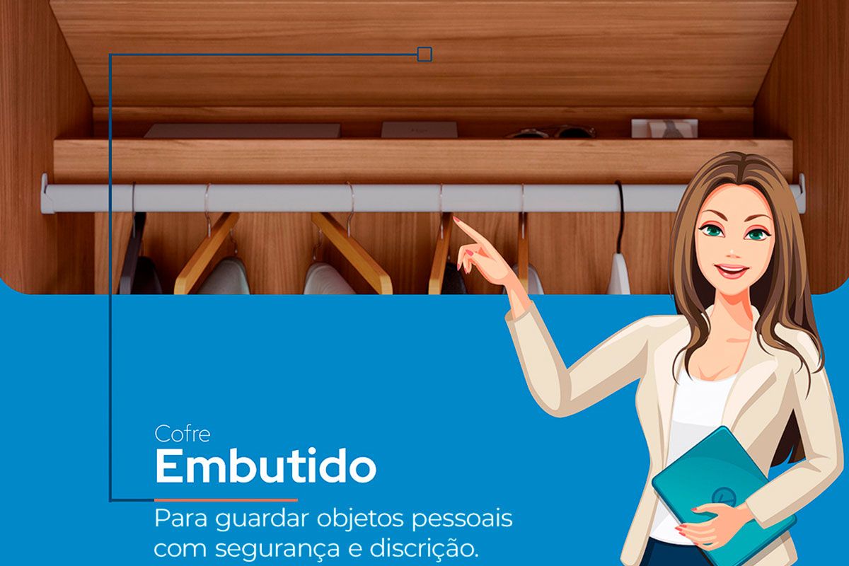 Conjunto Quarto Guarda Roupa + Cômoda QC305 S. Andirá