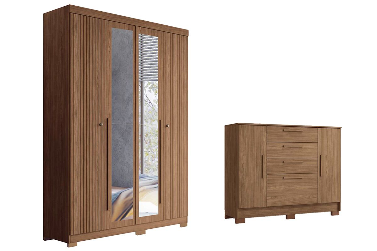 Conjunto Quarto Guarda Roupa + Cômoda QC308 S. Andirá