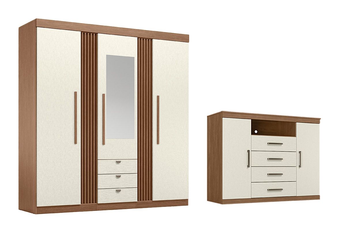 Conjunto Quarto Guarda Roupa + Cômoda QC315 S. Andirá