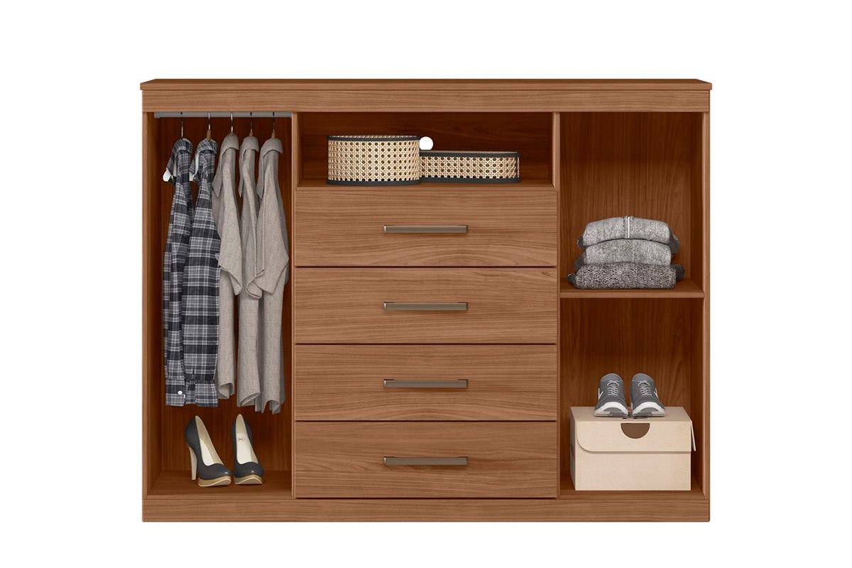 Conjunto Quarto Guarda Roupa + Cômoda QC317 S. Andirá