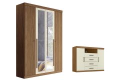 Conjunto Quarto Guarda Roupa + Cômoda QC320 S. Andirá
