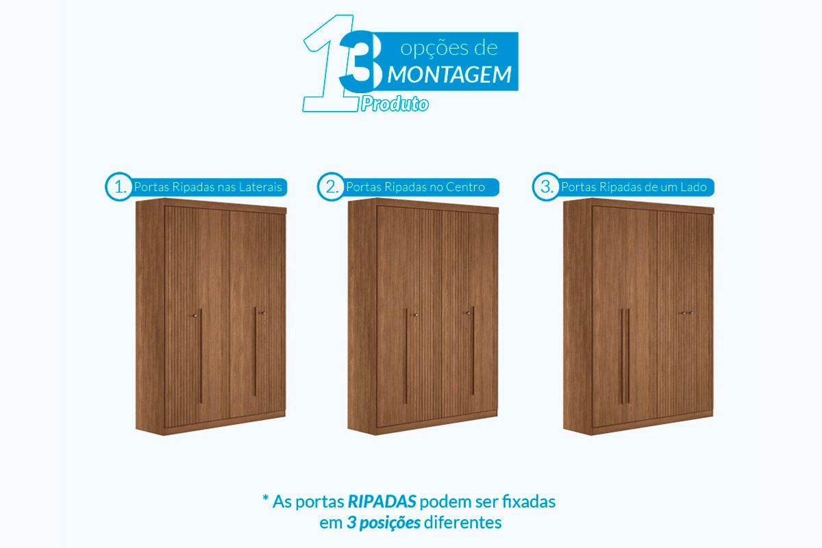 Conjunto Quarto Guarda Roupa + Cômoda QC325 S. Andirá