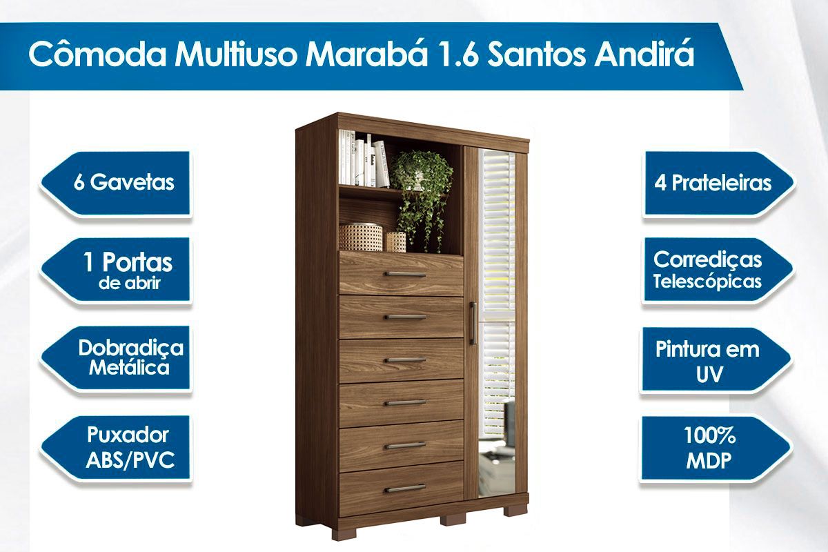 Conjunto Quarto Guarda Roupa + Cômoda QC325 S. Andirá